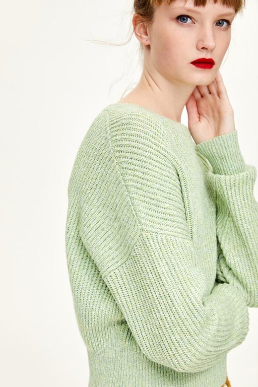 URBAN REVIVO 浅绿色针织上衣 9631 商品图3