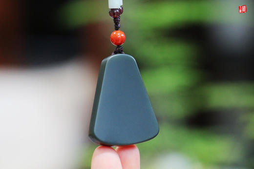 和田青玉【安然顺意】平安无事牌吊坠  配精美挂绳 商品图1