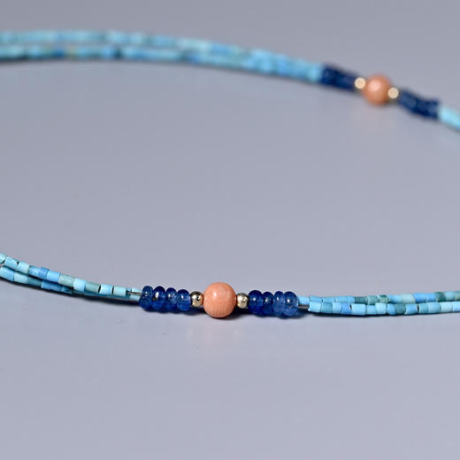 清代蜜蜡+季风珠双股锁骨链 商品图3