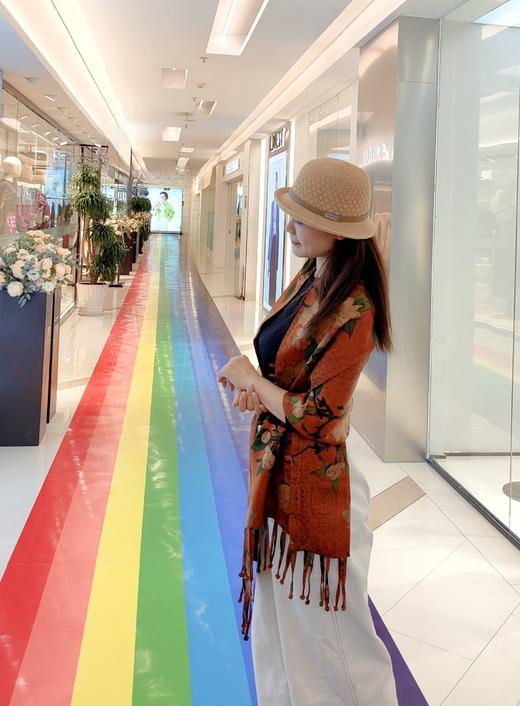 优品堂【雍容雅致】香云纱薯莨重磅桑蚕丝双层双面长巾 商品图7