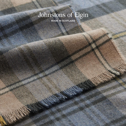 Johnstons of Elgin超细美利奴羊毛围巾 格纹 商品图2
