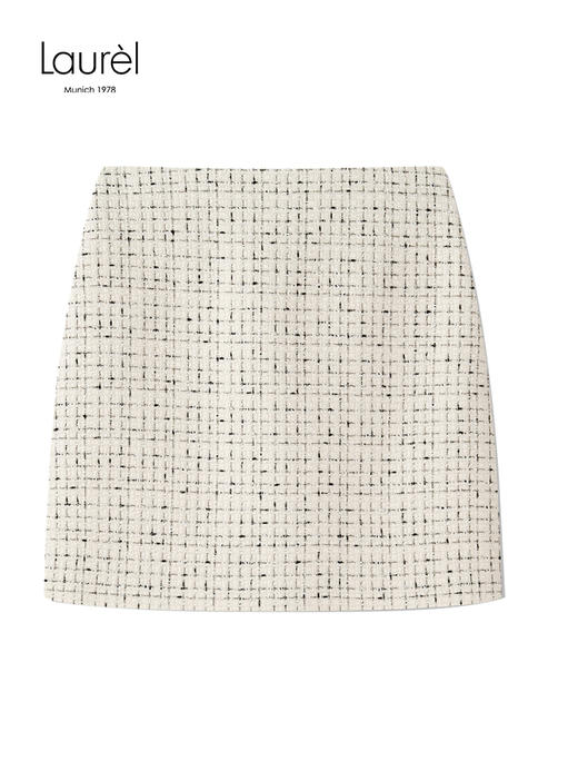 Laurel劳芮23秋冬 格纹结子纱A摆短裙 LWL343Q06200 商品图6