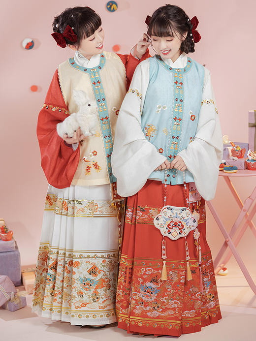 重回汉唐年兽明制汉服女过年冬装正品原创设计比甲保暖直领大襟袄 商品图2