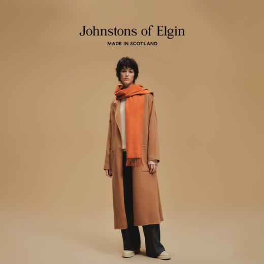 Johnstons of Elgin超精细美利奴羊毛围巾 纯色 商品图4