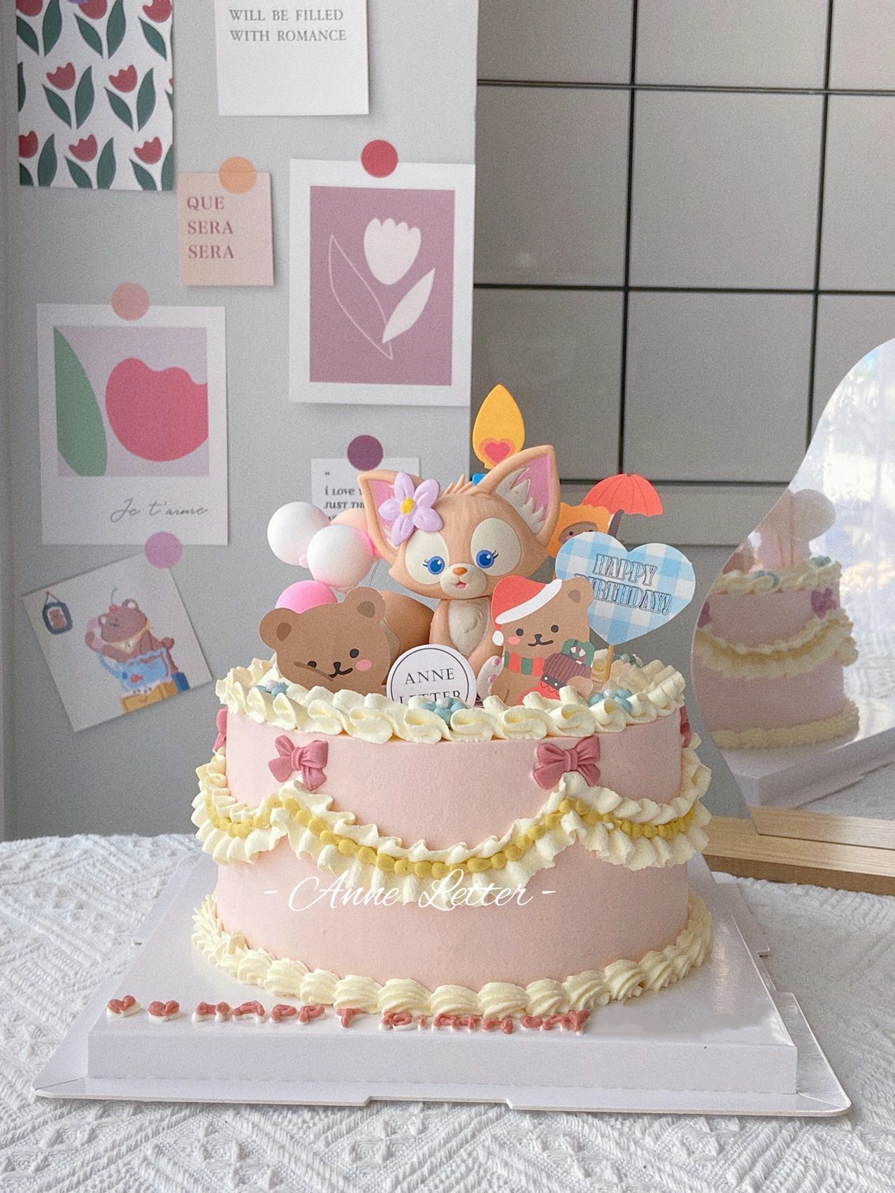 玲娜贝儿简约手绘可爱卡通蛋糕