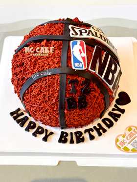 篮球造型蛋糕 斯伯丁 NBA篮球【深色色素较重】