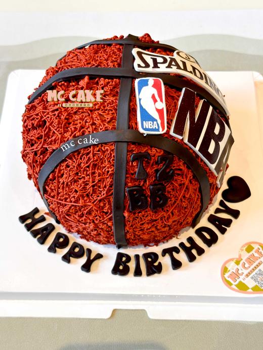 篮球造型蛋糕 斯伯丁 NBA篮球【深色色素较重】 商品图0