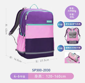 9楼大将作  梦乐3-9年级书包减负轻便防水后背可调节款23L