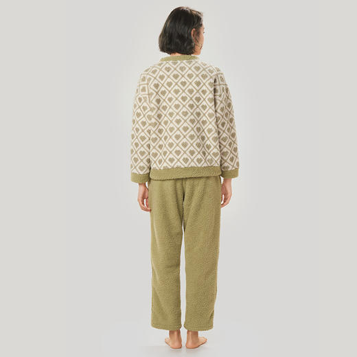 都市丽人舒适外出女士睡衣米粒绒厚款长袖长裤类家居服套装LH32K7 商品图3