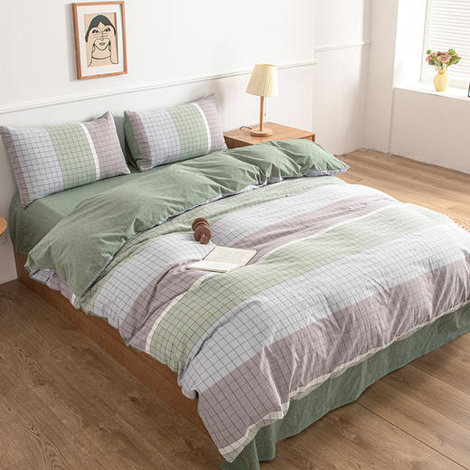 無印良品水洗色织全棉四件套-艺术格调 商品图1