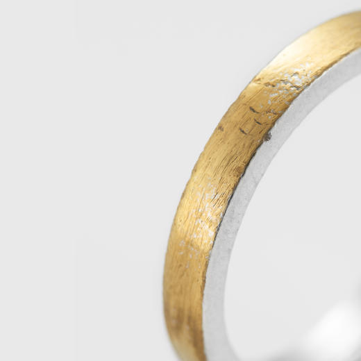 订购12周到｜TORAFU-SQUARE-纤细款（2mm） 24K黄金镀银 戒指 （单只）［日本设计师］ 商品图3