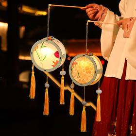 <有书独家>【手工木制灯笼！古风儿童手提中式LED花灯】灯笼手工木制diy装饰布置挂件儿童手提，精致装饰 节dly