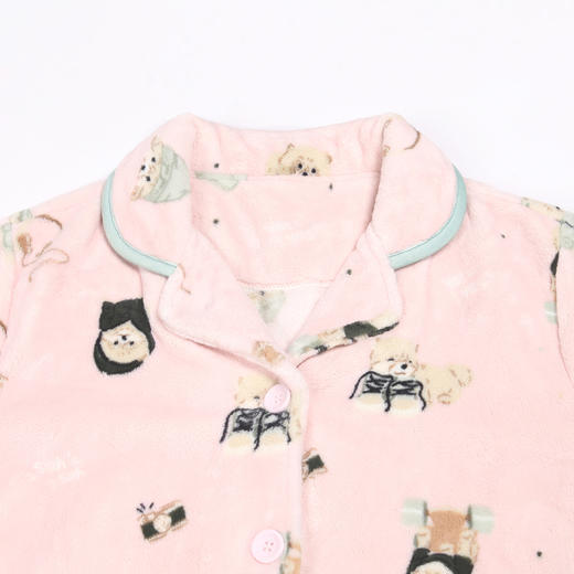 都市丽人眯雅佳女士双面法兰绒厚款长袖长裤类家居服套装LH31E8 商品图4