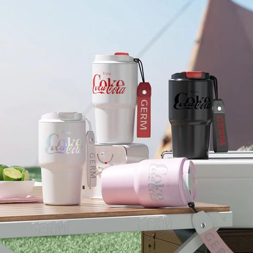 年后发！孙颖莎同款！【正品GERM&可口可乐联名款菱形咖啡杯】可保冷 可保温 内杯316医用钢！咖啡杯，圆形，菱形两种设计风格，两种容量选择【品牌直发】 送礼物 商品图1