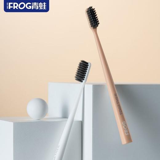 青蛙物语系列670成人牙刷 超细软毛小刷头竹炭护龈家庭装(一卡2支)颜色随机发货 商品图4