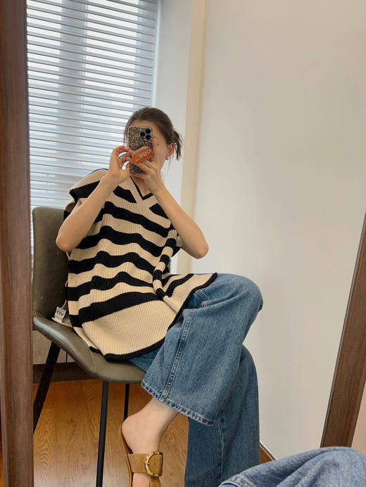 TR直筒斑驳牛仔裤 商品图9