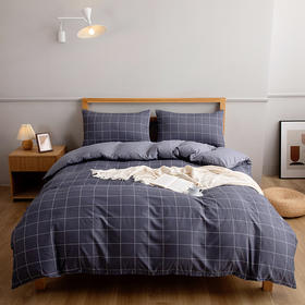 無印良品亲肤水洗棉四件套-星光条纹