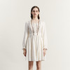 谜底纯棉连衣裙长袖女2023秋新款时尚气质X型收腰中长裙233ML1115 商品缩略图0
