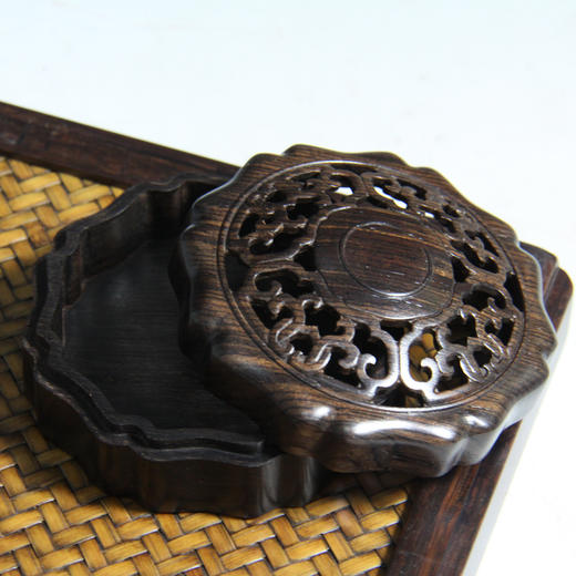 圆形勾连纹-小°双层&单层紫光檀香盒 商品图4