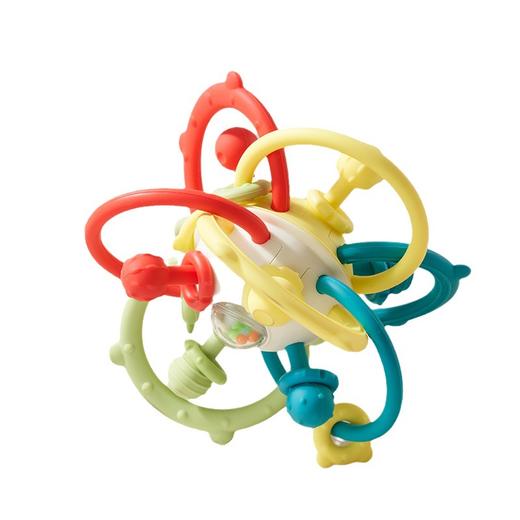 【升级款！多彩益智球】婴儿曼哈顿球玩具，可啃咬水煮硅胶磨牙棒，0-12个月的宝宝都适用，柔软的材质，无刺激性，手抓球设计 商品图4