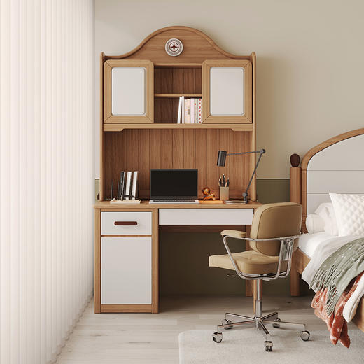 喜梦宝儿童学习桌实木书房电脑桌写字台实体店同款 红檀系列 商品图0
