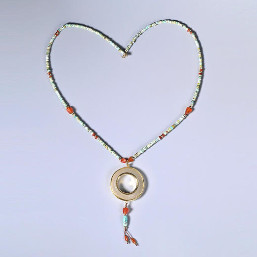 战国玛瑙环+西亚高古绿松石红玛瑙项链 商品图0