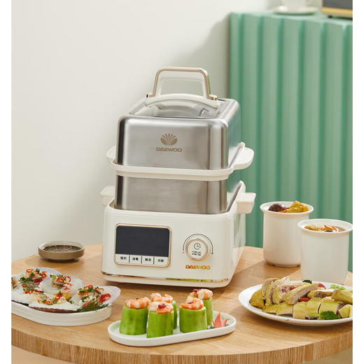 【韩国大宇不锈钢电蒸锅】蒸炖一体多功能家用三层多层大容量蒸汽锅电蒸箱 商品图3