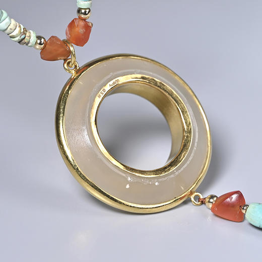 战国玛瑙环+西亚高古绿松石红玛瑙项链 商品图4