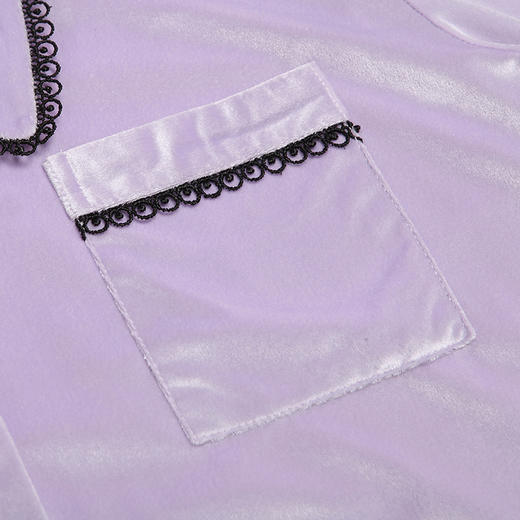 都市丽人生活家居女士睡衣丝绒厚款长袖长裤类家居服套装新年本命年红品LH31K4 商品图5