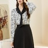 百姿 裂纹V领长袖衬衫2023秋季新款小众印花套头雪纺衫女231254 商品缩略图3