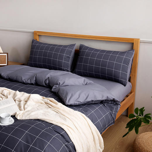 無印良品亲肤水洗棉四件套-星光条纹 商品图1