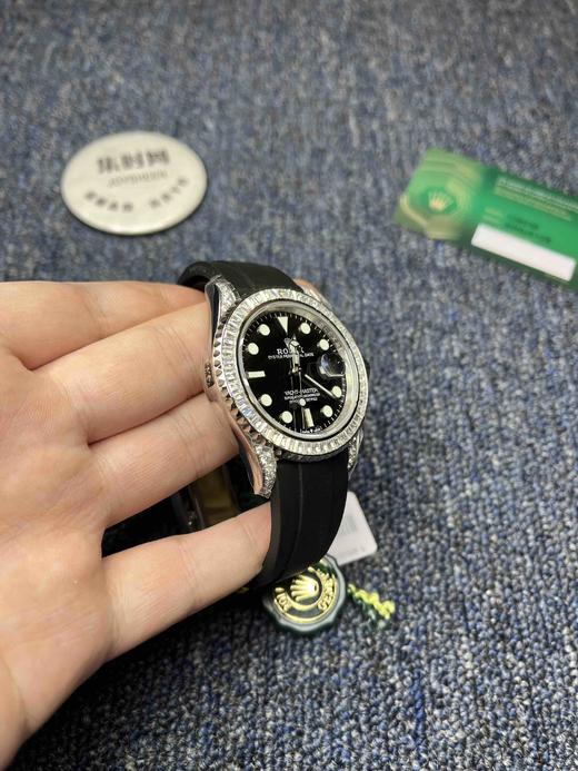 劳力士 ROLEX 游艇名仕系列 男士腕表 18K镀白金外圈嵌T冰糖钻 珠宝级镶嵌工艺 商品图2