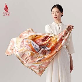SAINTJOY/上久楷真丝方巾 双面印花真丝方巾  飞天  FJS23031