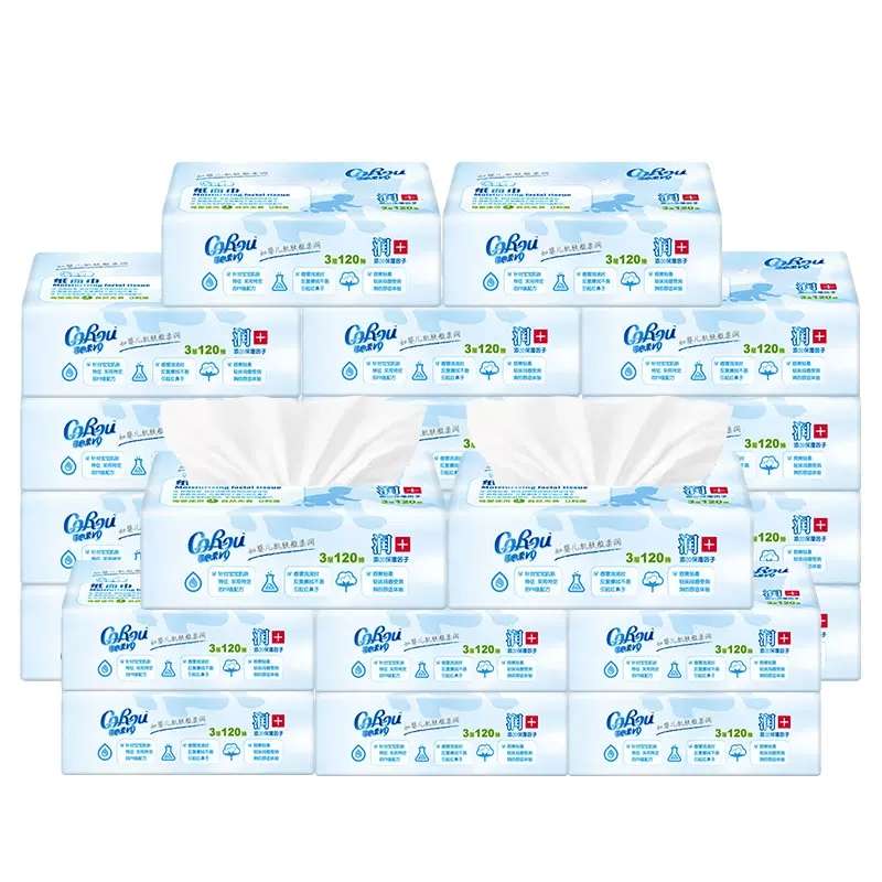 可心柔 v9婴儿保湿柔纸巾手口专用云柔巾120抽*16包/40抽*100包