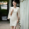 AD时尚气质女神范职业装两件套女总裁工作服连衣裙浅色西装套装 商品缩略图3
