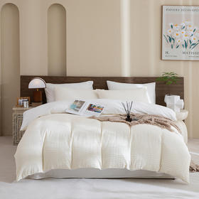 無印良品水洗全棉泡泡纱四件套-简尚风情