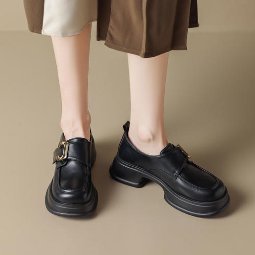 ZHR玛丽珍女鞋秋季新款乐福鞋子ins百搭小皮鞋厚底鞋单鞋子女 商品图3
