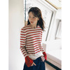 Even Vintage | 利落优雅 原创简约气质荷叶边条纹针织衫女早秋 商品缩略图2