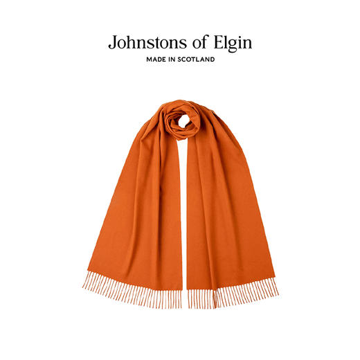 Johnstons of Elgin超精细美利奴羊毛围巾 纯色 商品图6