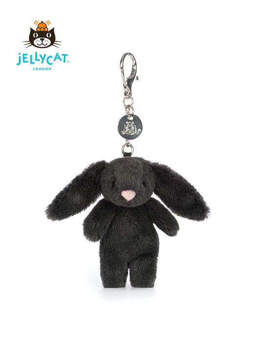 Jellycat 害羞墨色邦尼兔包包挂饰 17cm 商品图1
