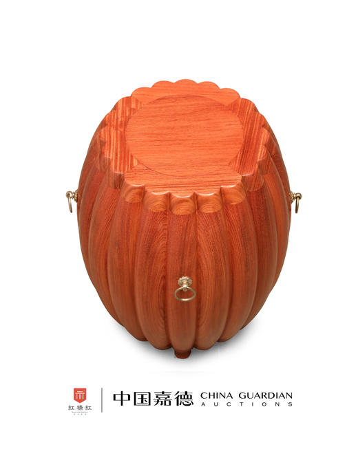 红桥红  家具严选  缅甸花梨（大果紫檀）  【43有提环瓜棱式 坐墩】 商品图2