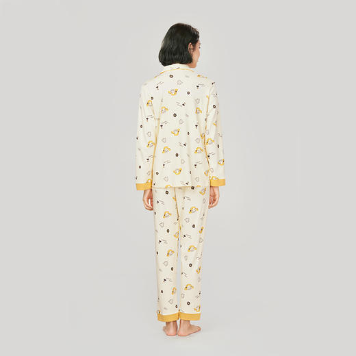 都市丽人好睡好眠女士睡衣40支CVC双面棉质薄款长袖长裤类家居服套装LH31G4 商品图2