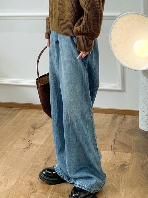 TR直筒斑驳牛仔裤 商品图4