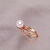 美裕 金18K海水珍珠戒指 8-8.5mm白 无暇 正圆 级强光104366 商品缩略图6