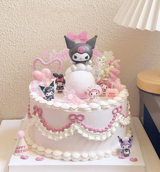 库洛米简约手绘卡通蛋糕 商品图0