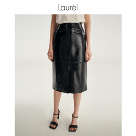 Laurel23劳芮秋冬 经典高腰直筒光感漆皮裙LWL343X01300