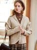 欧芮儿毛衣开衫女外套2021春季新款宽松慵懒风双排扣时尚气质ing 商品缩略图2