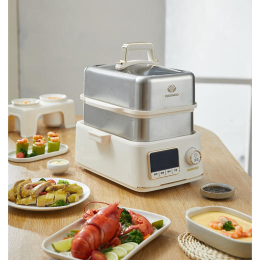 【韩国大宇不锈钢电蒸锅】蒸炖一体多功能家用三层多层大容量蒸汽锅电蒸箱 商品图1