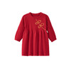 英氏女童国潮连衣裙秋季新中式喜庆羊毛保暖连衣裙 商品缩略图4