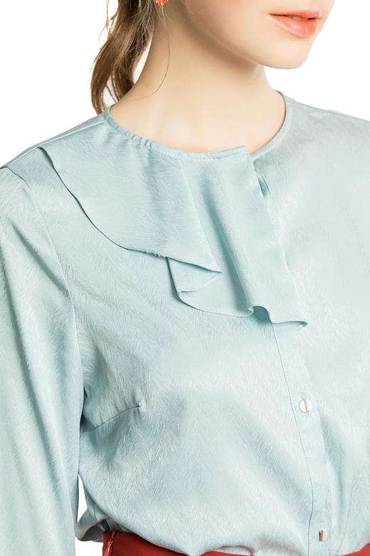 OCTAVIA 绿色荷叶边装饰上衣 3915 商品图3